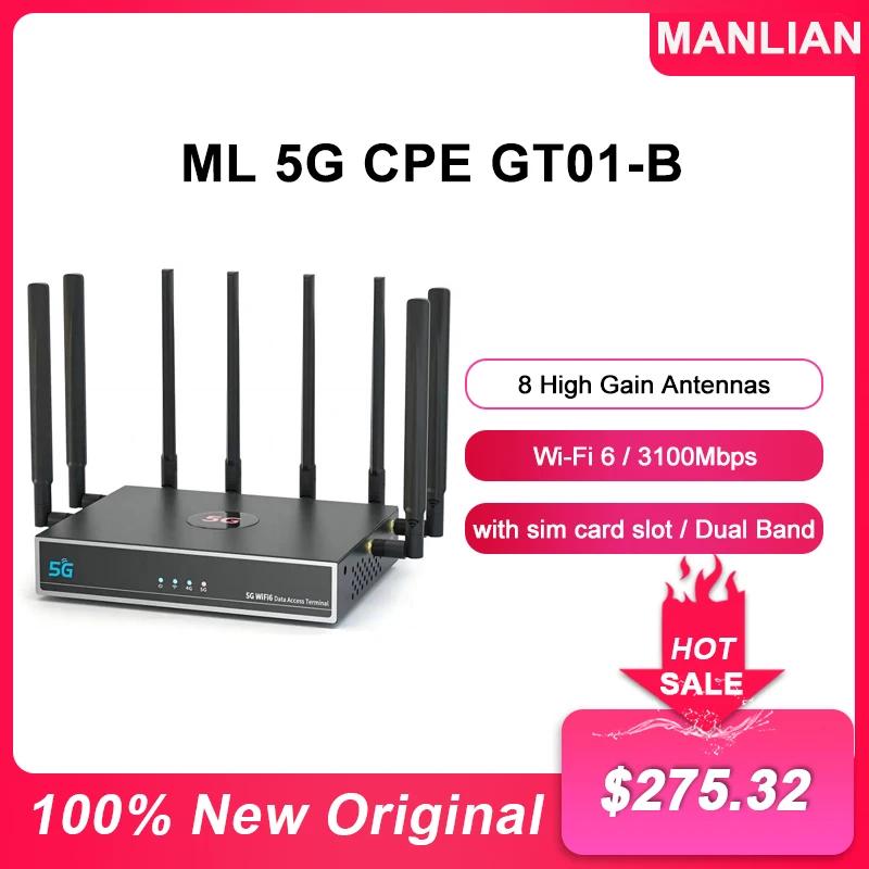 5G WiFi 6  ׼ CPE  , 3100Mbps   2.4G/5Ghz 5G , 8 ̵ ׳, NSA/SA  Ŀ